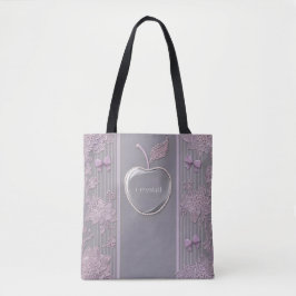 Bolsa Tote Um presente de casamento Crystal na Arte Purple La