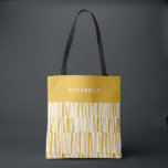 Bolsa Tote Um presente personalizado com padrão de abstrato m<br><div class="desc">Bolsa de presente personalizado com padrão abstrato moderno amarelo</div>