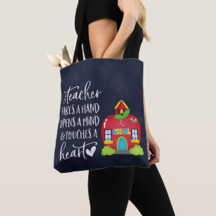 Bolsa Tote Um professor leva a mão