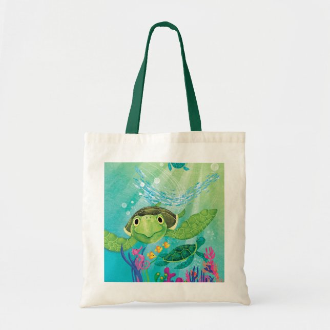 Bolsa Tote Um Resgate de Tartaruga Marítima (Frente)