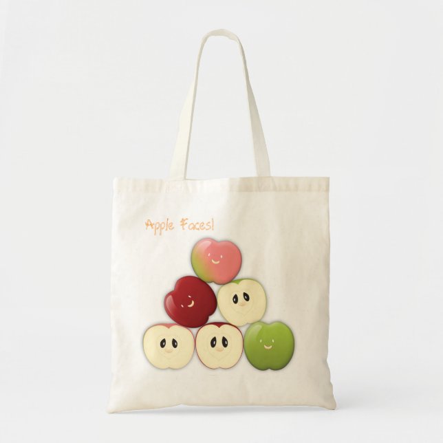 Bolsa Tote Um saco de Apple enfrenta! (Frente)