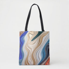 Bolsa Tote Um saco vibrante e colorido de tecido