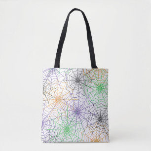 Bolsa Tote Um simples padrão na Web da aranha de Halloween