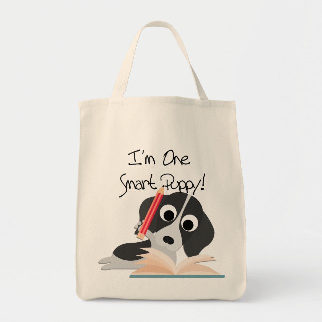 Bolsa Tote Um Smart Puppy (Frente)