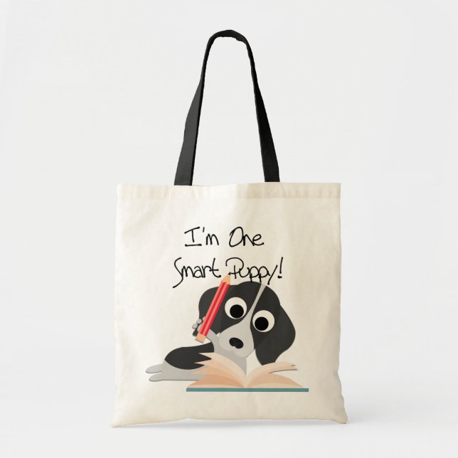 Bolsa Tote Um Smart Puppy (Frente)