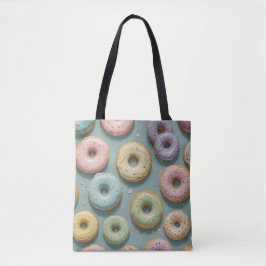 Bolsa Tote Um Sonho Caprichoso de Donuts Pastel