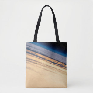 Bolsa Tote Um Sunset Orbital Ao Largo Da Costa Da Baixa Calif