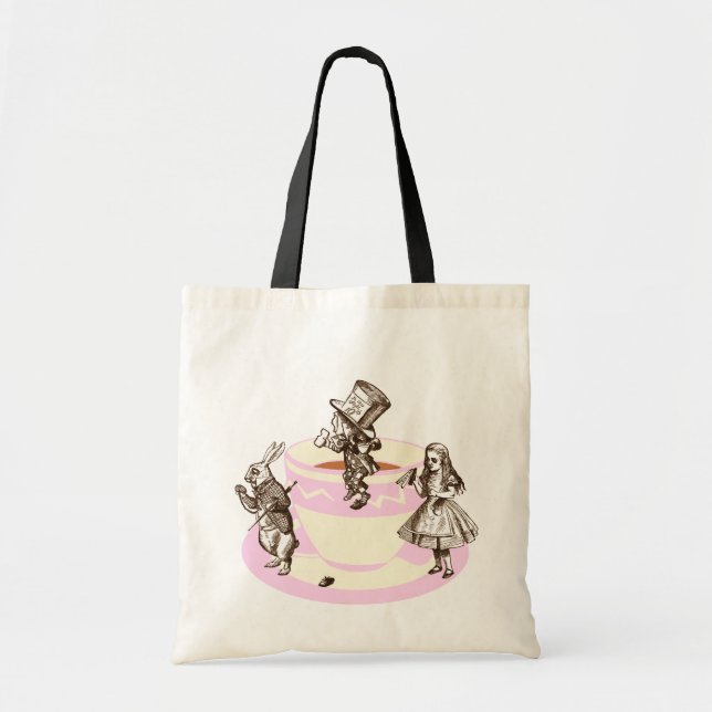 Bolsa Tote Um tea party louco (Frente)