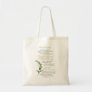 Bolsa Tote Um tempo para tudo - Eclesiastes 3: 1-8