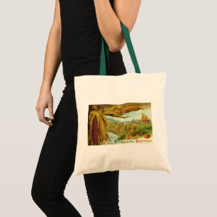 Bolsa Tote Uma acção de graças entusiasta; Milho indiano e