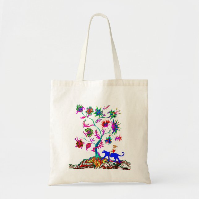 Bolsa Tote Uma árvore da vida e uma menina (Frente)