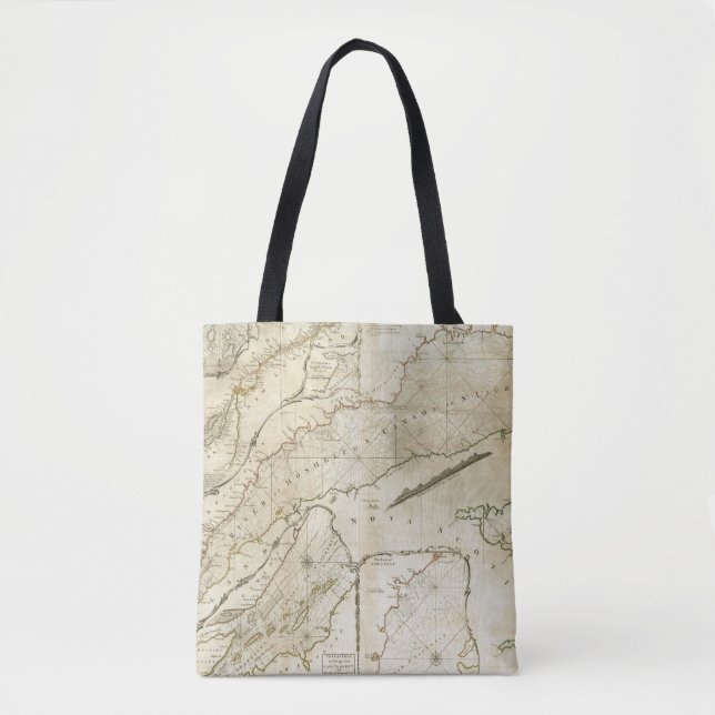Bolsa Tote Uma carta exata do rio St Lawrence (Frente)