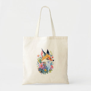 Bolsa Tote Uma cena caprichosa de uma raposa fofa nas flores