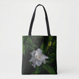 Bolsa Tote Uma flor branca delicada floresce