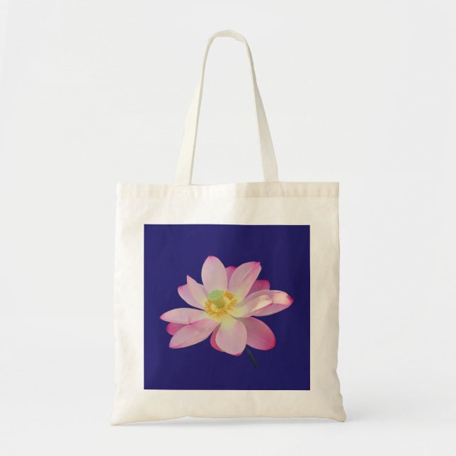 Bolsa Tote Uma flor de lótus vibrante (Frente)