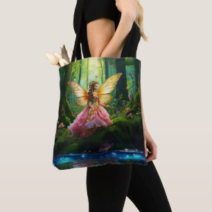 Bolsa Tote Uma floresta mágica de fadas