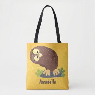 Bolsa Tote Uma ilustração curiosa e engraçada de desenho anim