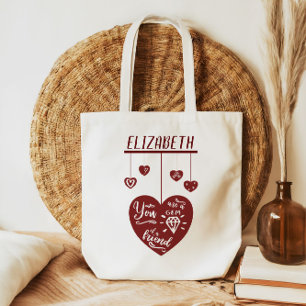 Bolsa Tote Uma joia de um dia de os namorados cardíaco amigo