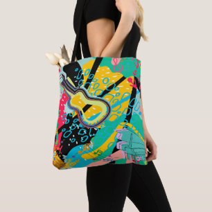 Bolsa Tote Uma Mistura Musical Abstrato