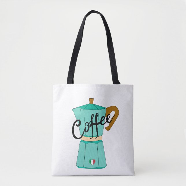 Bolsa Tote Uma moka de café italiana (Frente)