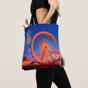 Bolsa Tote Uma Noite de Luzes Festivas Design