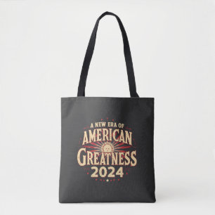 Bolsa Tote Uma nova era da grandeza americana 2024 Trump Won