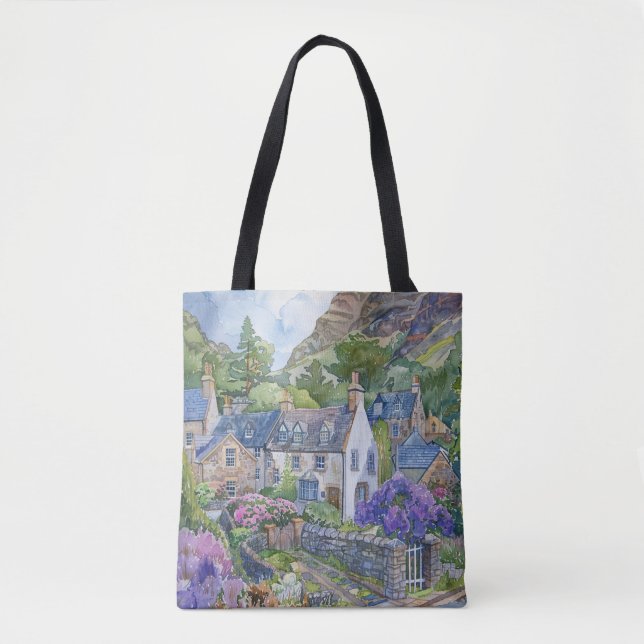 Bolsa Tote Uma Pacífica Aldeia Escocesa (Frente)