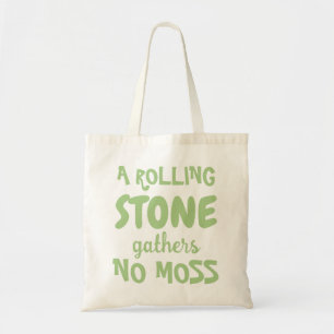 BOLSA TOTE UMA PEDRA DE ROLAMENTO NÃO RECOLHA DE MÃOS