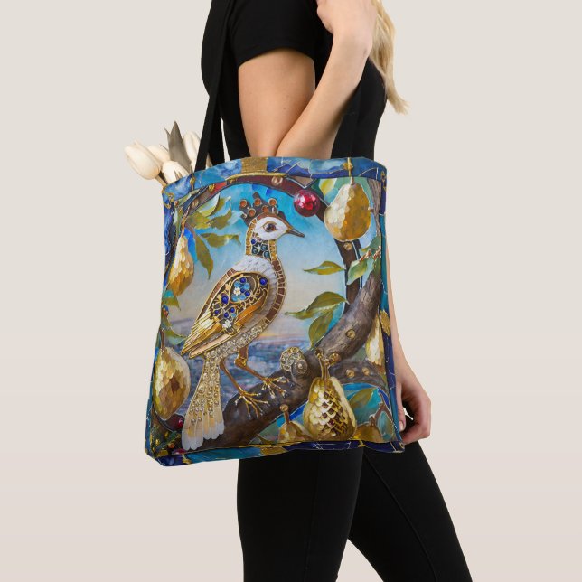 Bolsa Tote Uma Perdiz numa Pereira (Close Up)