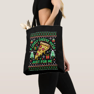 Bolsa Tote Uma Pizza de Queijo Adorável Só Para Mim Natal Fei