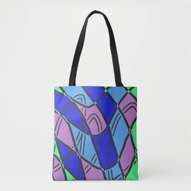 Bolsa Tote Uma tendência vibrante de design clássico de múlti (Frente)