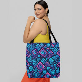 Bolsa Tote Uma vibração e um padrão de abstrato