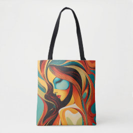 Bolsa Tote Un beau portrait abstrait