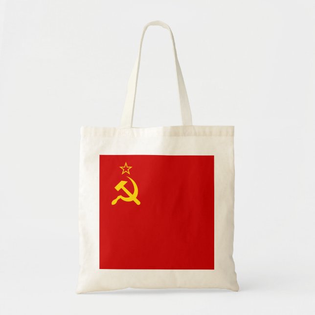 Bolsa Tote União Soviética da URSS Bandeira Doença Comunista  (Frente)