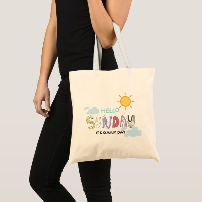 Bolsa Tote Único "Olá Domingo" (Frente (produto))