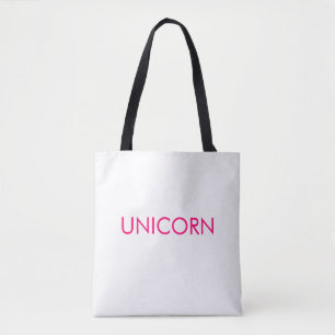 Bolsa Tote "Unicorn" - cor-de-rosa-quente minimalista