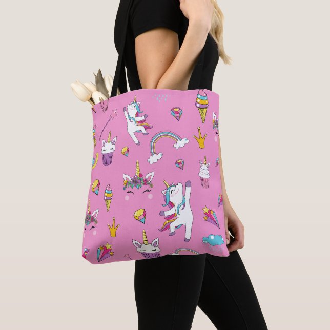 Bolsa Tote Unicorn Fan Club - Pink (Close Up)