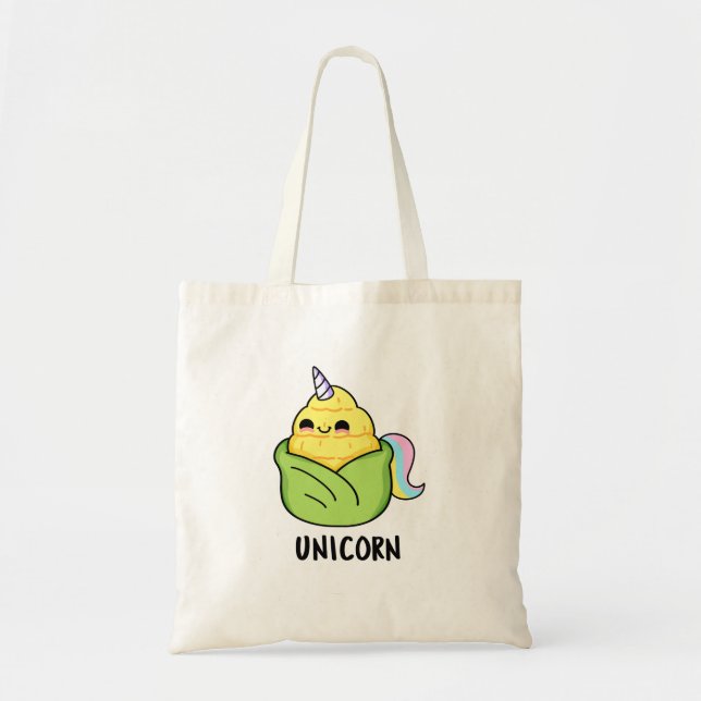 Bolsa Tote Unicorn Funny Baby Corn Pun (Frente)