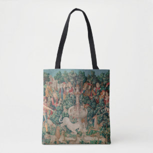 Bolsa Tote Unicorn Hunt Medieval Art - Unicórnio Encontrado