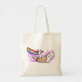 Bolsa Tote Unicorn Rainbow Riding Ice Cream Cone