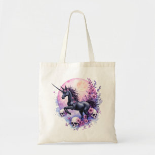 Bolsa Tote Unicórnio ao Luar Entre Rosas Esquecidas,