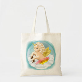 Bolsa Tote Unicórnio Arco-Íris Bebê