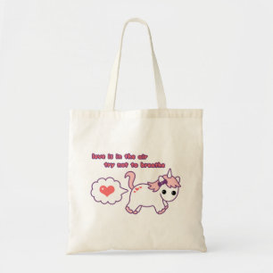Bolsa Tote Unicórnio bonito dos namorados