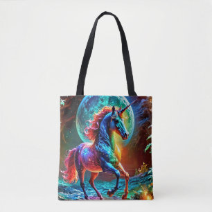 Bolsa Tote Unicórnio Colorido