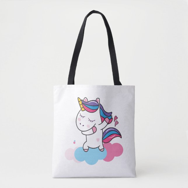 Bolsa Tote unicórnio dabbing (Frente)
