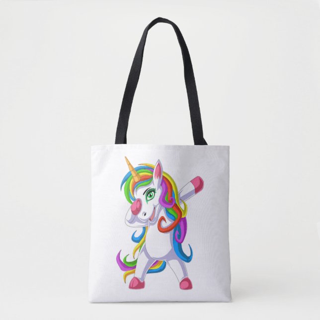 Bolsa Tote unicórnio dabbing (Frente)