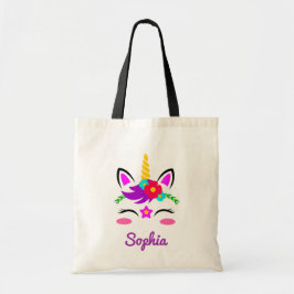 Bolsa Tote Unicórnio de cora pequeno feito sob encomenda