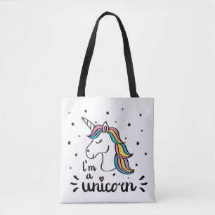 Bolsa Tote Unicórnio eu sou um unicórnio