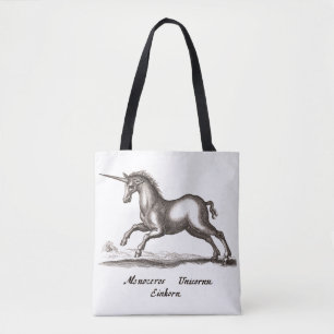 Bolsa Tote unicórnio executando desenho mágico