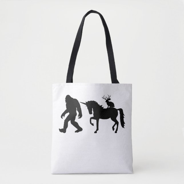 Bolsa Tote Unicórnio, Pé Grande, Jackalope (Frente)